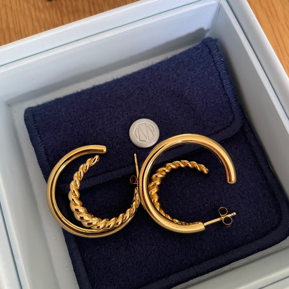 Missoma Radial Hoop Earrings - Picture 3 of 5